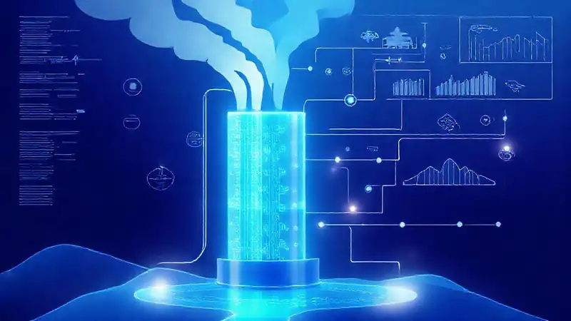 Diagrama técnico de energía geotérmica digital