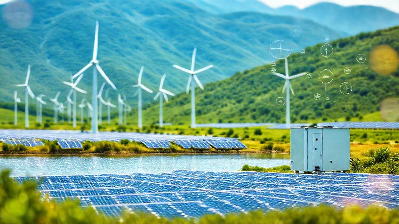 Energía limpia brilla en paisajes modernos