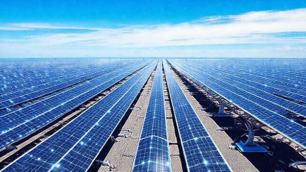 Finca solar futurista genera energía limpia