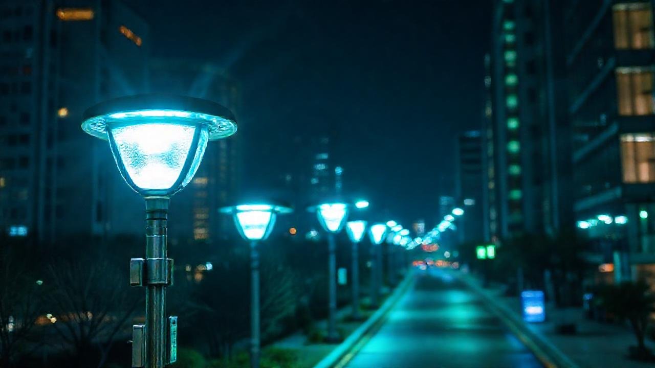 Luces inteligentes iluminan una ciudad sostenible