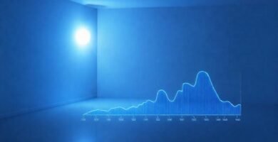 La luz LED ilumina datos visualizados