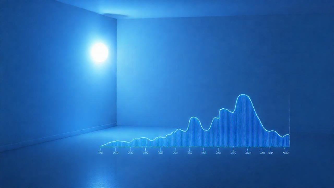 La luz LED ilumina datos visualizados