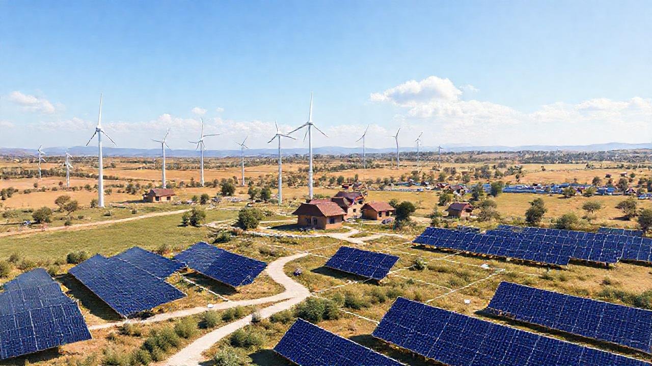 Vivienda rural con energías renovables conectadas