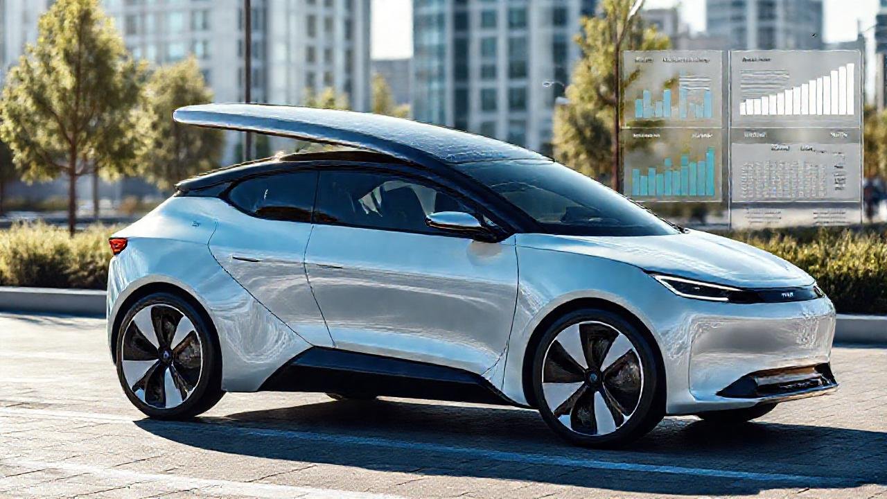 Coche solar moderno y eficiente