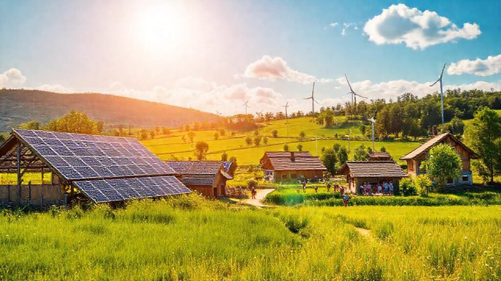 Un pueblo rural prospera con energía sostenible