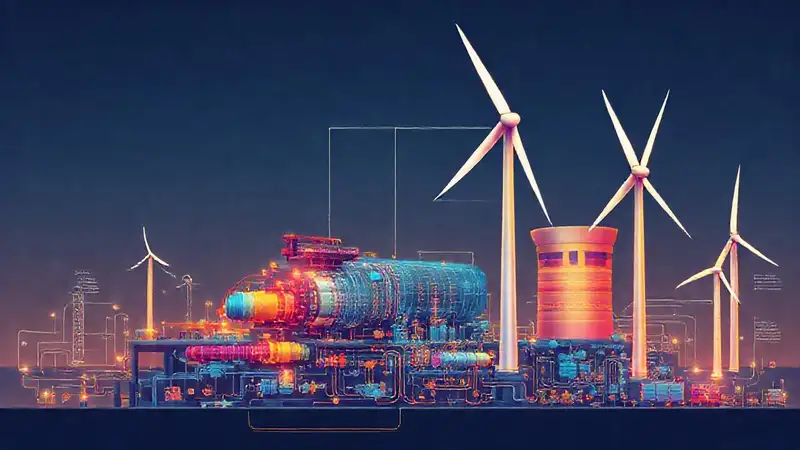 Turbinas eólicas ilustran generación de energía