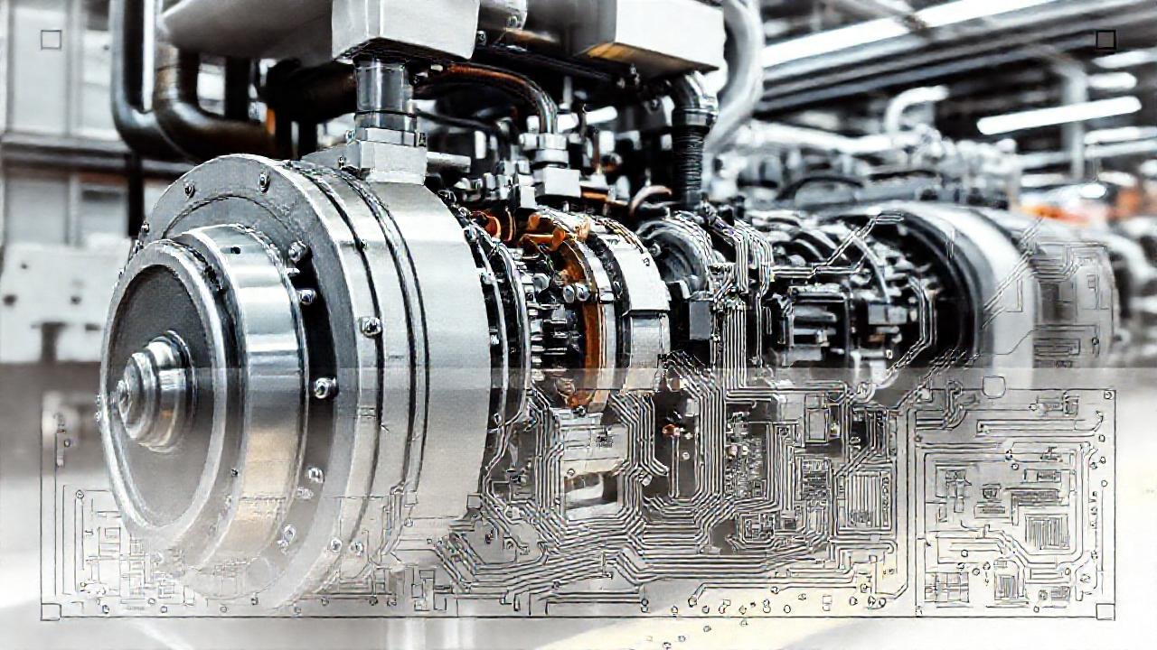 Maquinaria industrial con diseño técnico realista