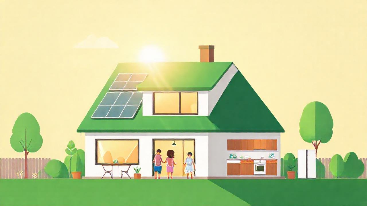 Una casa moderna y sostenible brilla