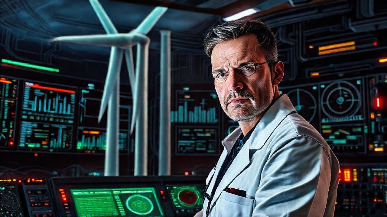 Un técnico controla la energía eólica