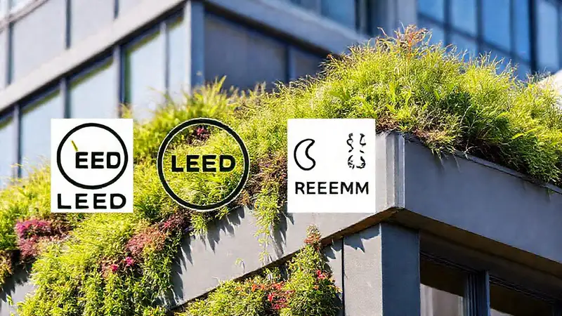Arquitectura sostenible certificada con techos verdes