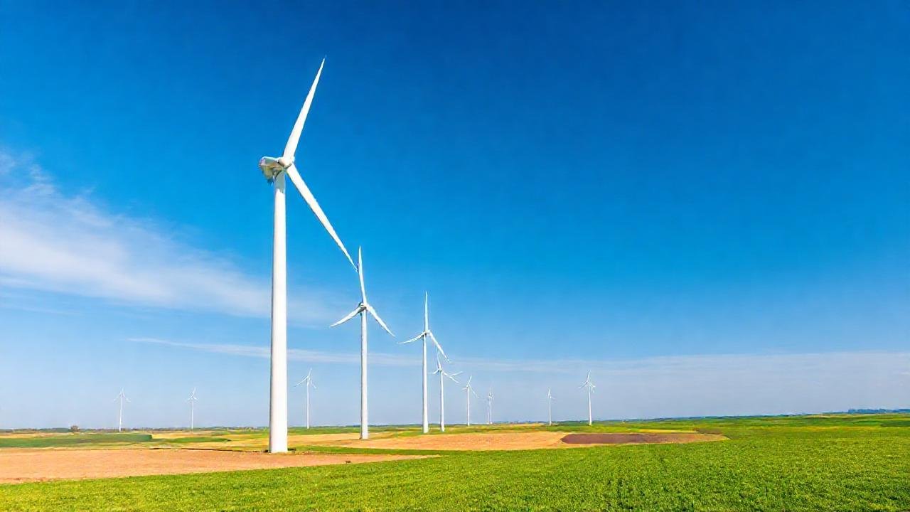 Turbinas eólicas generan energía de forma clara