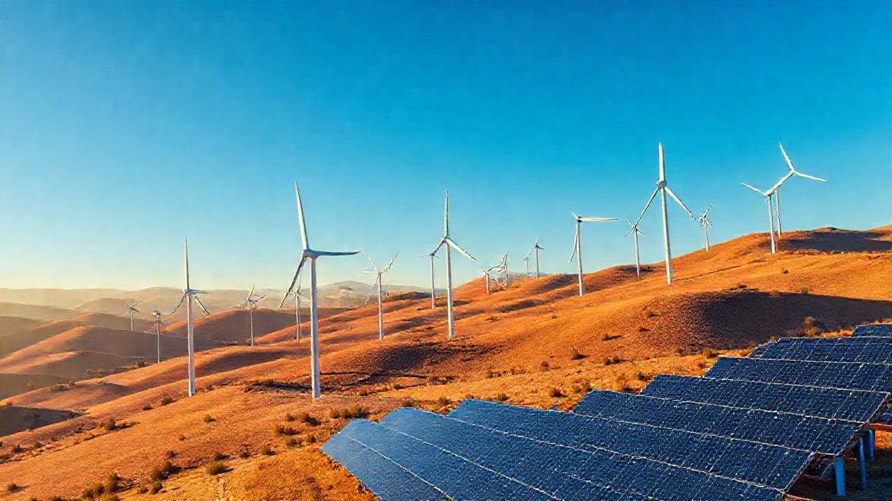 Turbinas eólicas generan energía sostenible visualmente