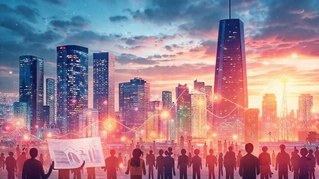 Ciudad moderna refleja esperanza y energía