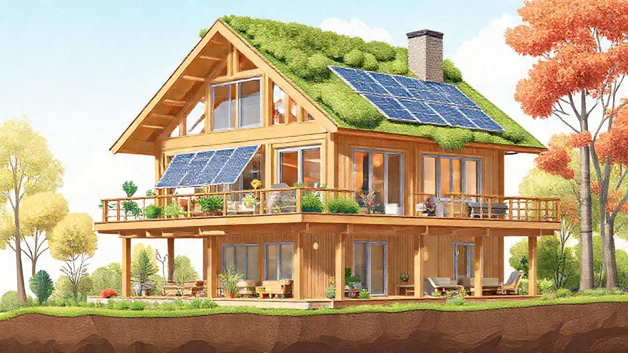 Casa sostenible: diseño moderno y ecológico