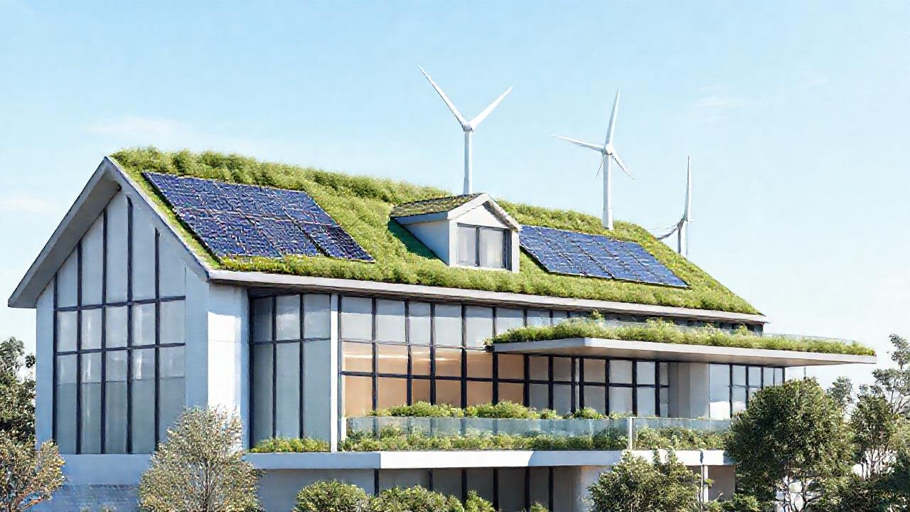 Edificio moderno genera energía sostenible