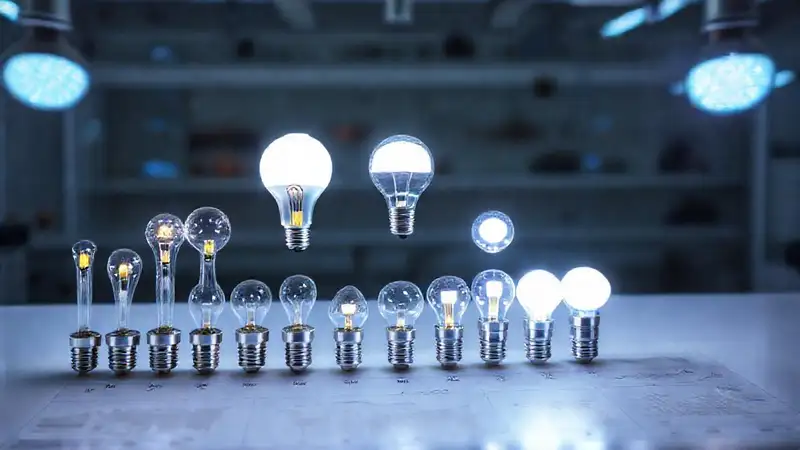 Comparación de bombillas LED en laboratorio
