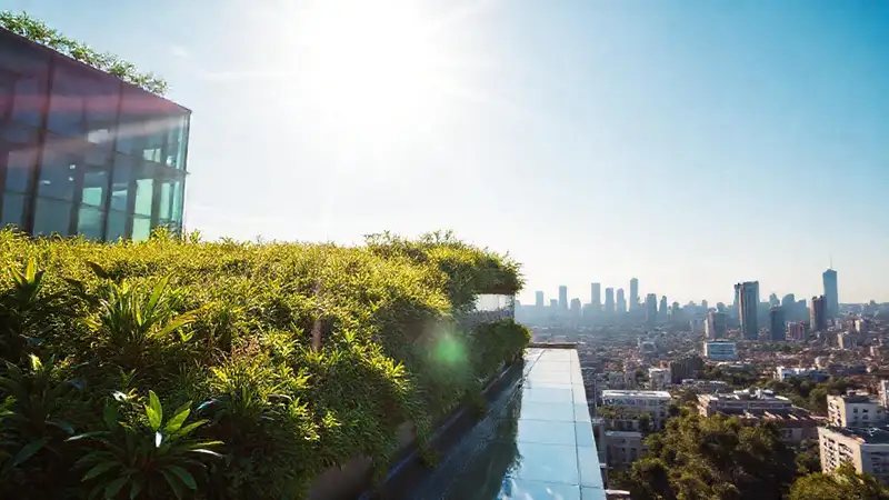 Un edificio verde crea oasis urbano