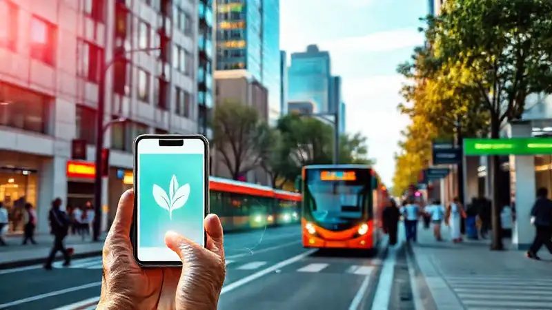 Ciudad moderna, transporte activo y digital
