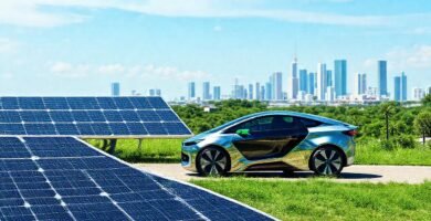 Energía limpia ilumina una ciudad futurista