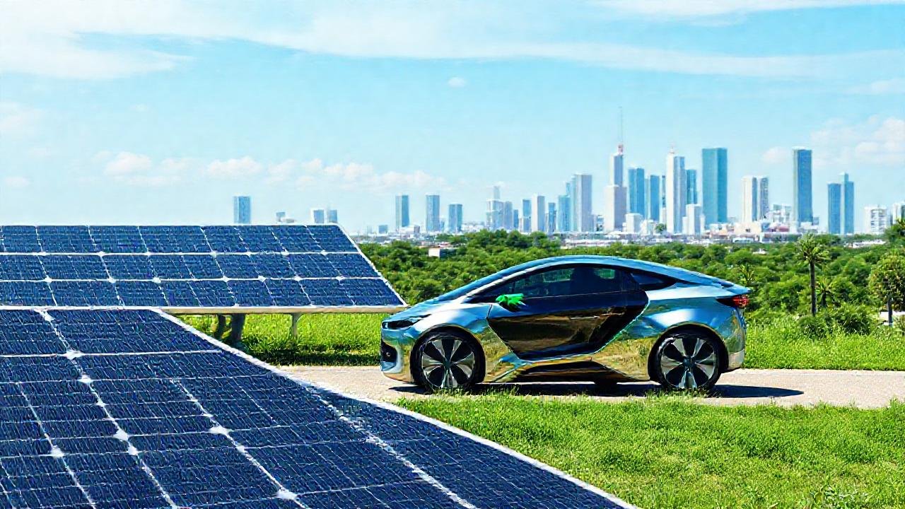 Energía limpia ilumina una ciudad futurista