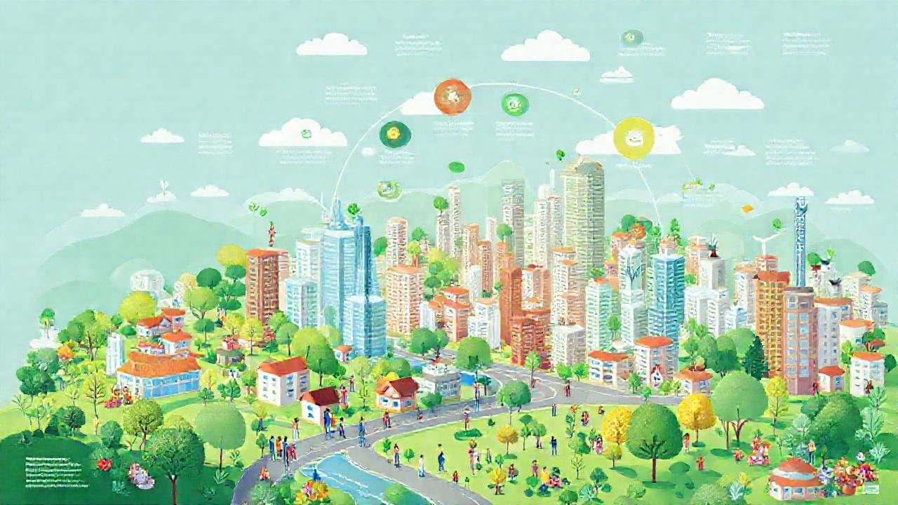 Una ciudad sostenible es vital y colorida