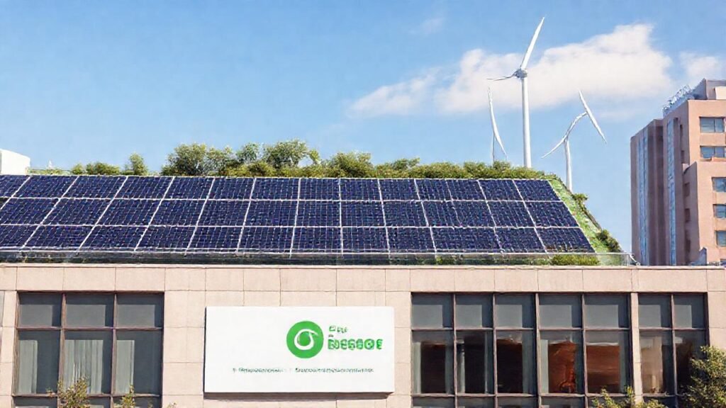 Un edificio moderno y sostenible brilla