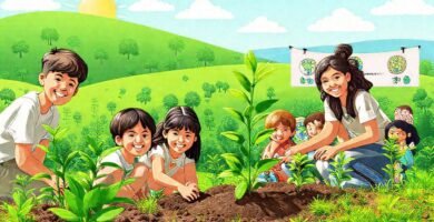 Jóvenes plantan árboles con esperanza