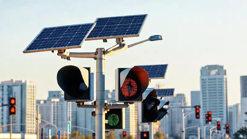 Paneles solares integran energía urbana futurista