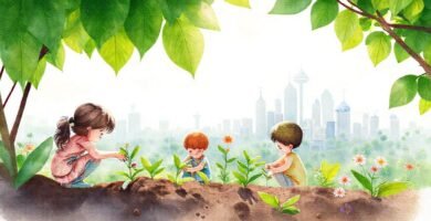 Niños plantan esperanza en un mundo verde