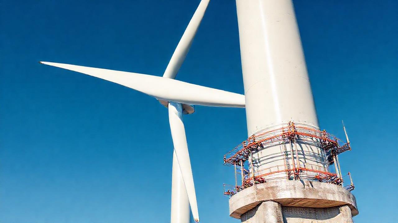 Turbina eólica: diseño moderno, materiales robustos