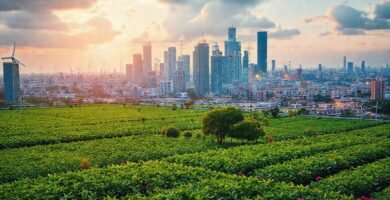 Una ciudad futurista promueve un progreso sostenible