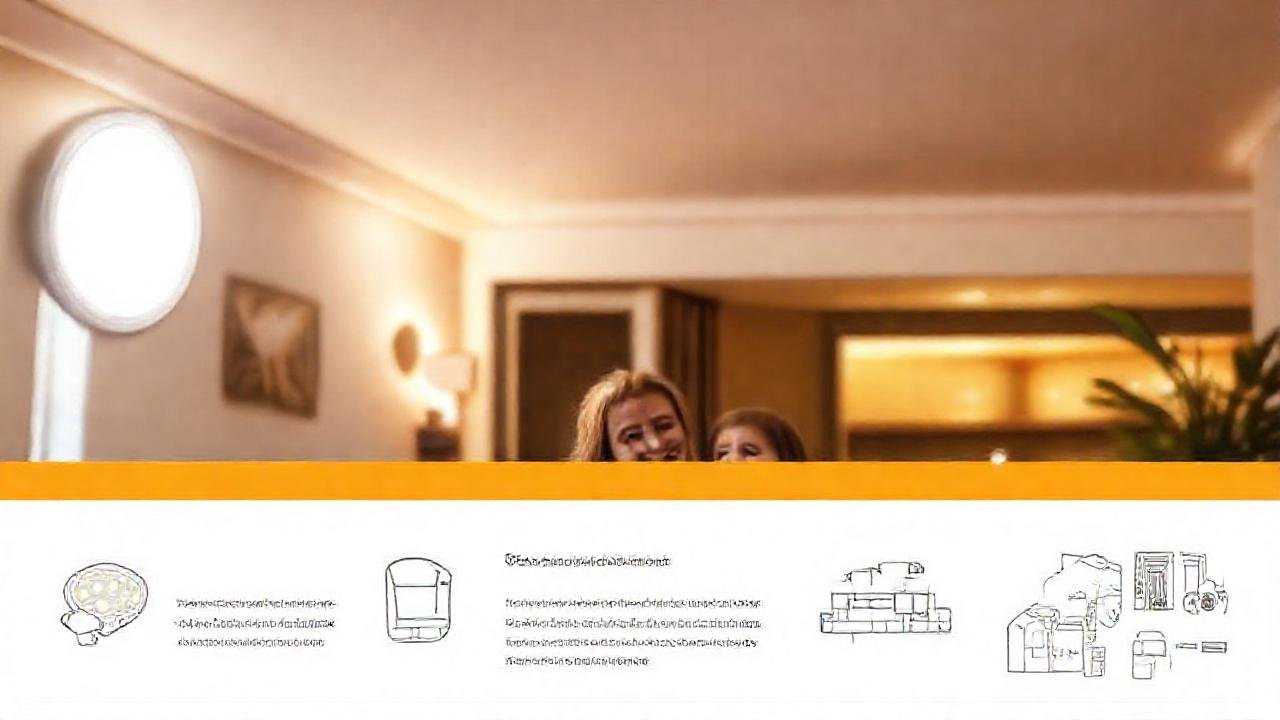 Luces LED cálidas iluminan hogares felices