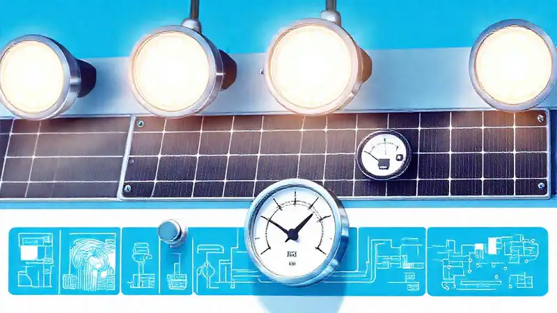 Iluminación solar moderna y tecnológica