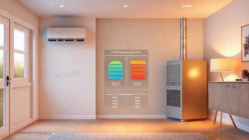 Interior moderno: calefacción