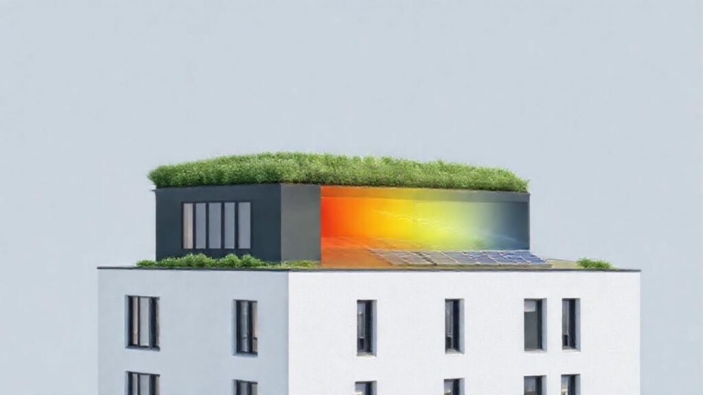 Edificio moderno con diseño minimalista sostenible