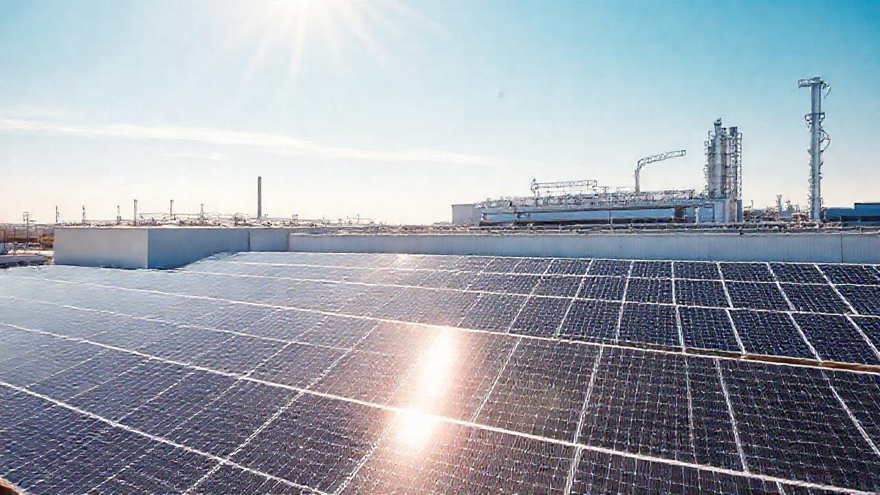 Paneles solares, diseño moderno y sostenible