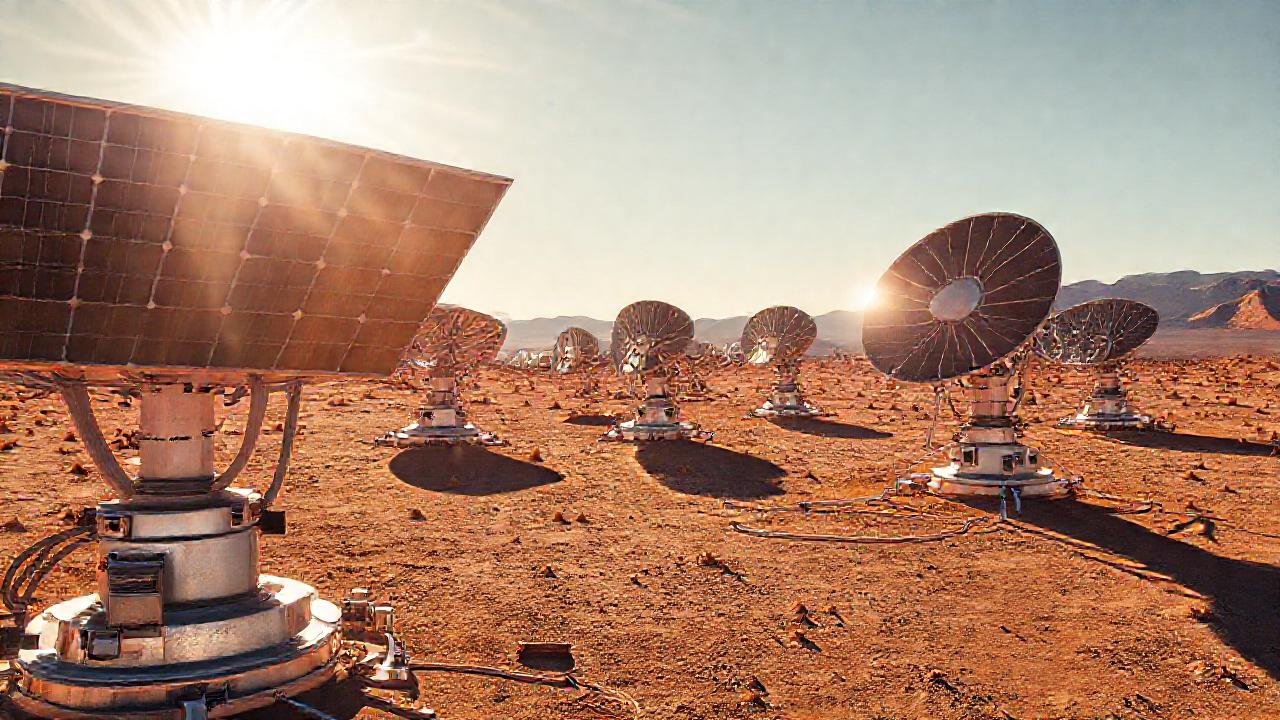 Concentradores solares analizan el desierto brillante