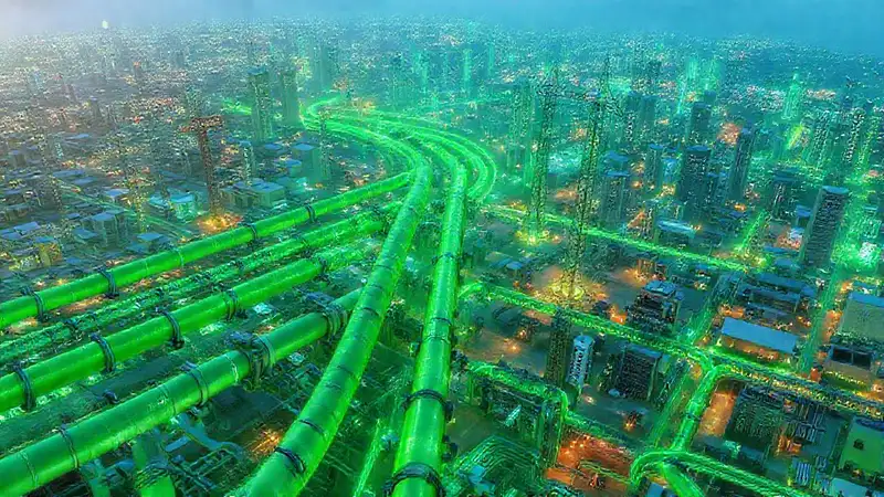 Energía verde: futuro digital brillante