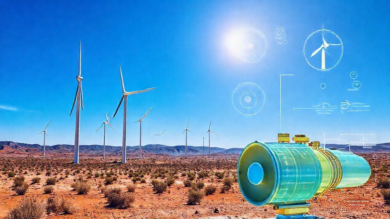 Turbinas eólicas generan energía sostenible en paisaje