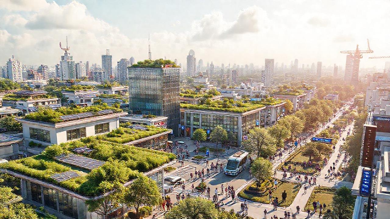 Una ciudad futurista, sostenible y vibrante